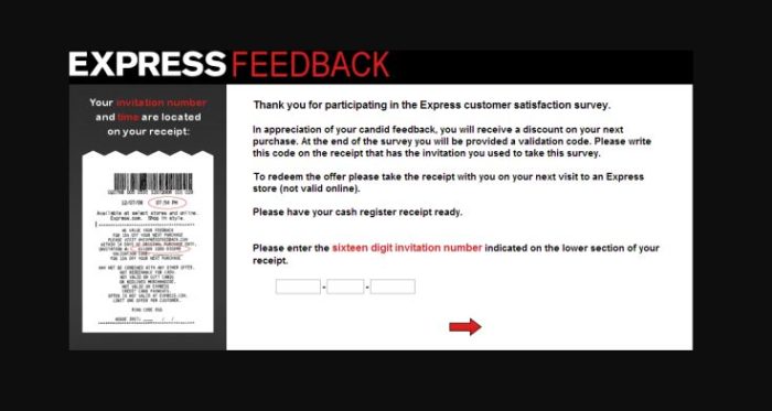 MyExpressfeedback.com - Free Coupon Code - Express Survey