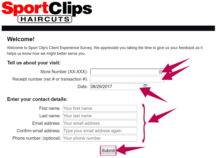 Sportclips.com/survey